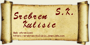 Srebren Kulišić vizit kartica